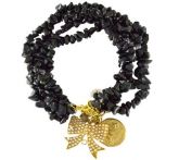 Pulseira em cascalho de pedras naturais